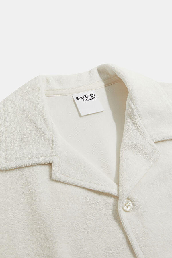 Ecru Polo Collar Men's T-Shirt 3