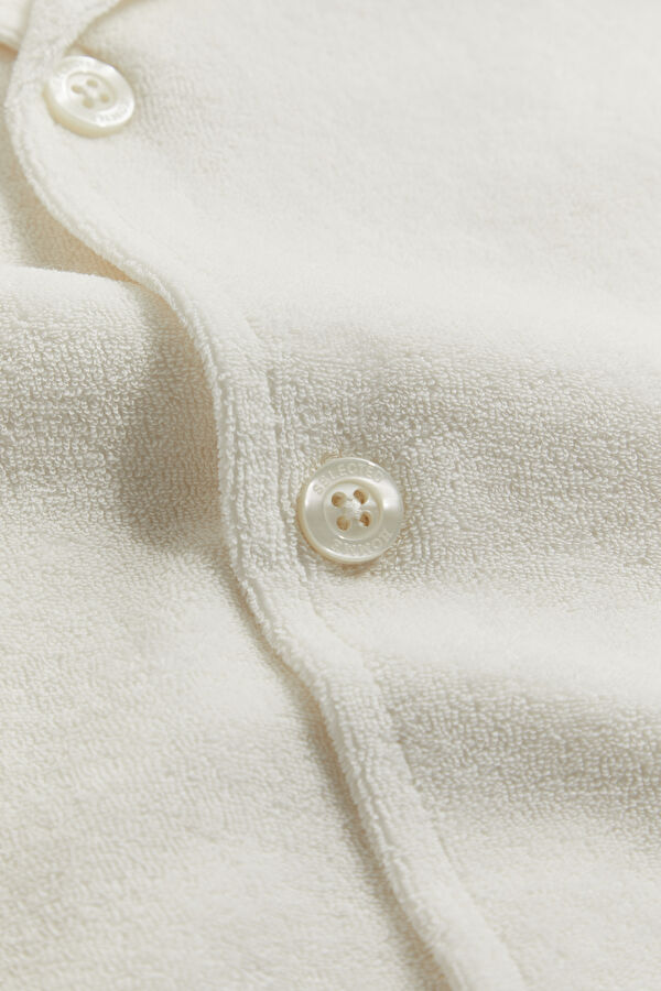 Ecru Polo Collar Men's T-Shirt 4