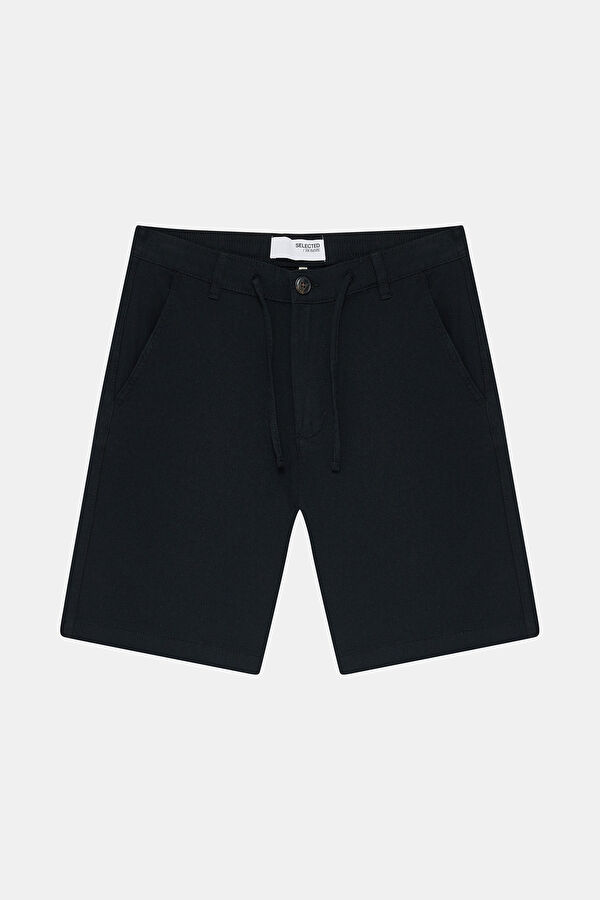 Black Linen Cotton Men's Shorts