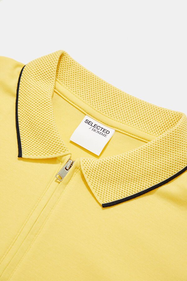 Açık Sarı Polo Yaka Erkek T-Shirt 3