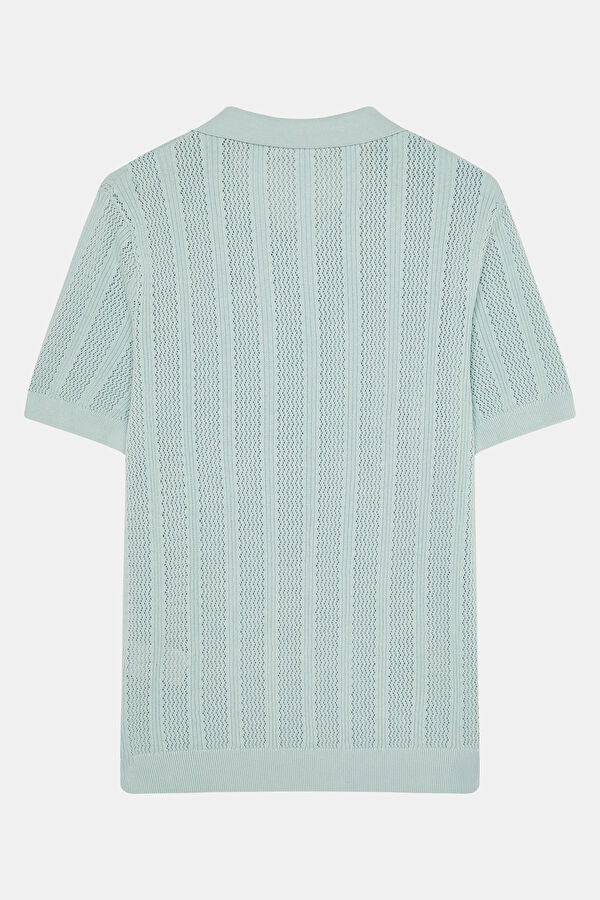 Açık Mavi Polo Yaka Erkek T-Shirt 4