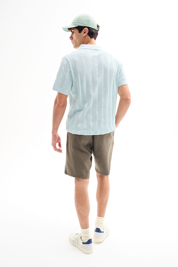 Açık Mavi Polo Yaka Erkek T-Shirt 2