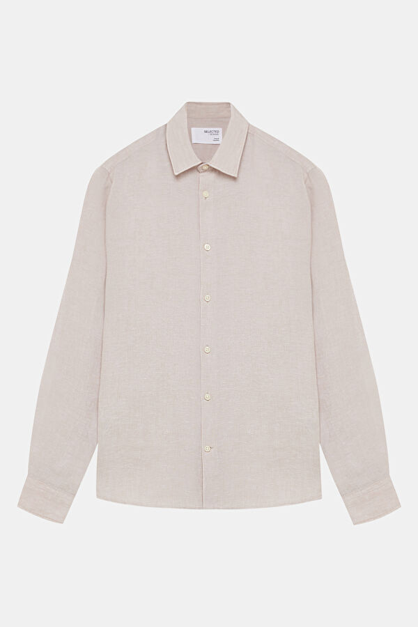 Ecru Linen Men's Shirt