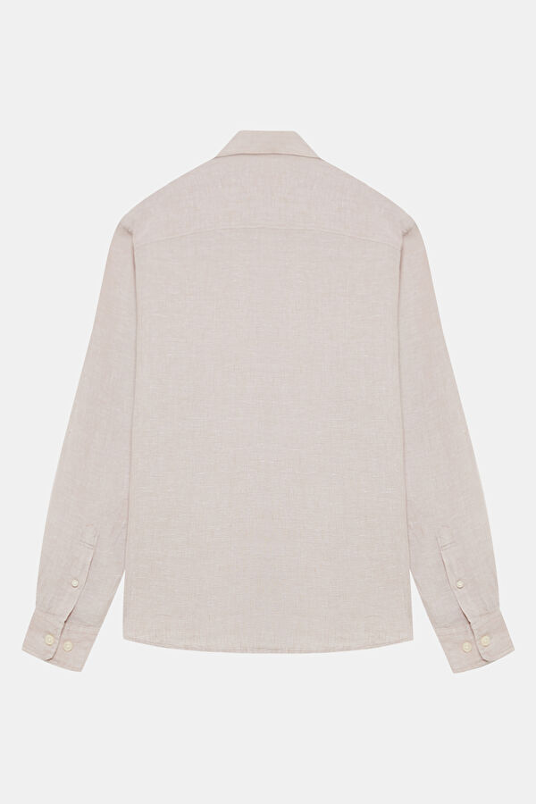 Ecru Linen Men's Shirt 2