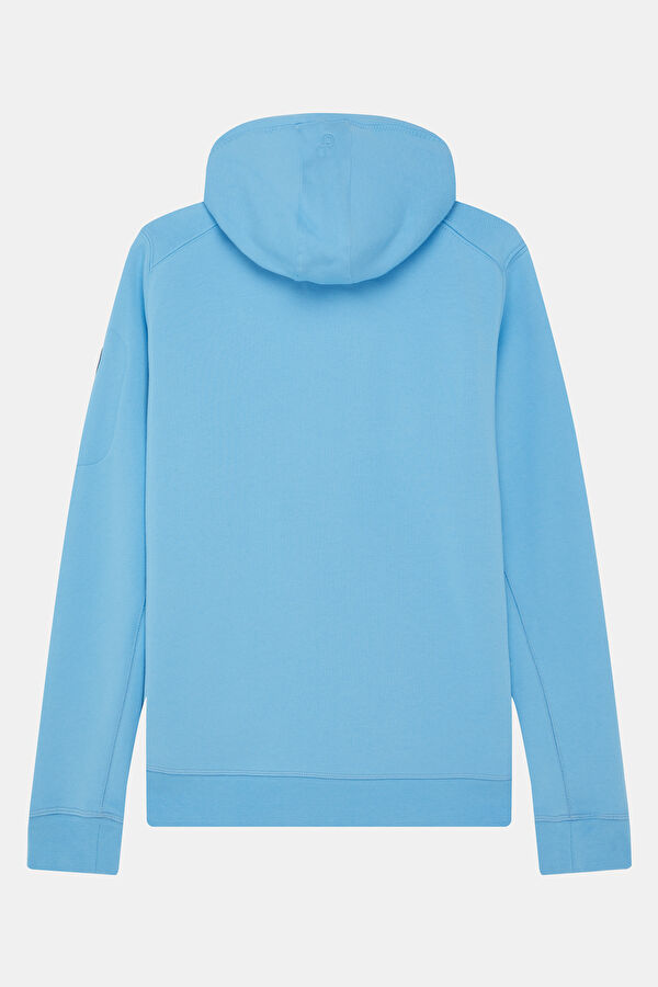 Mavi Kapuşonlu Erkek Sweatshirt 2