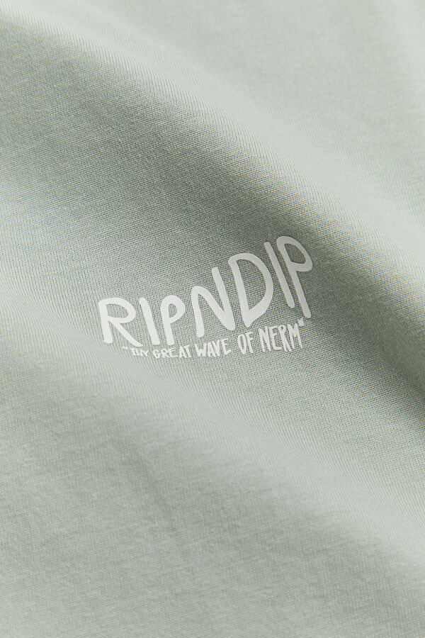 Relax Pattern Light Green Crew Neck Printed T-Shirt 4