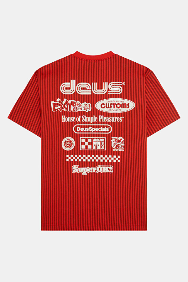 Relax Fit Orange Bicycle Collar Printed Tshirt 2
