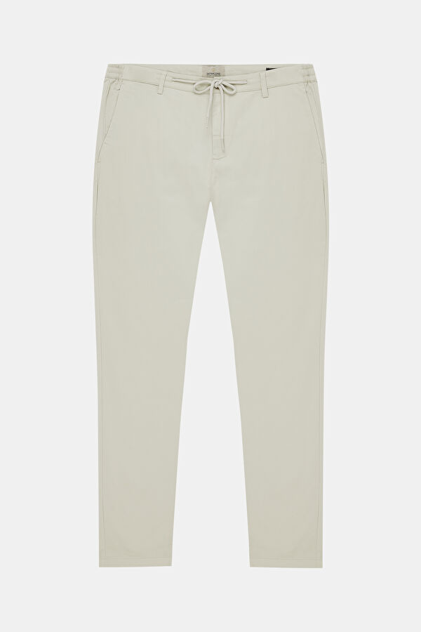 White Slim-Fit Men's Trousers