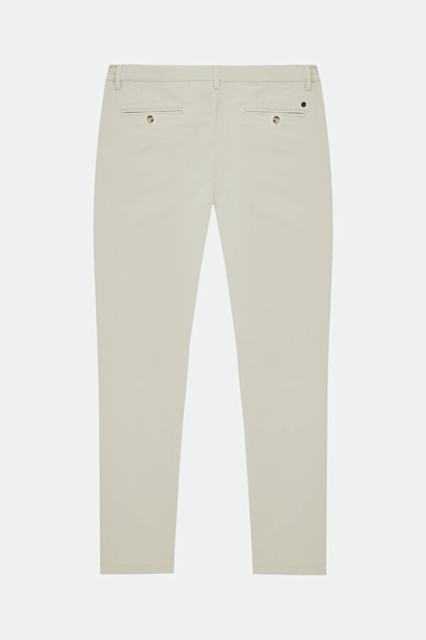 White Slim-Fit Men's Trousers 2