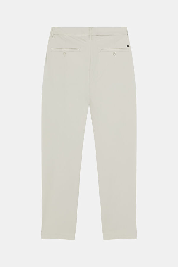 Light Grey Slim-Fit Men's Trousers 2