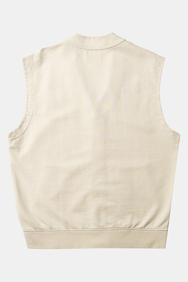 Cream Embroidered Men's Vest 2