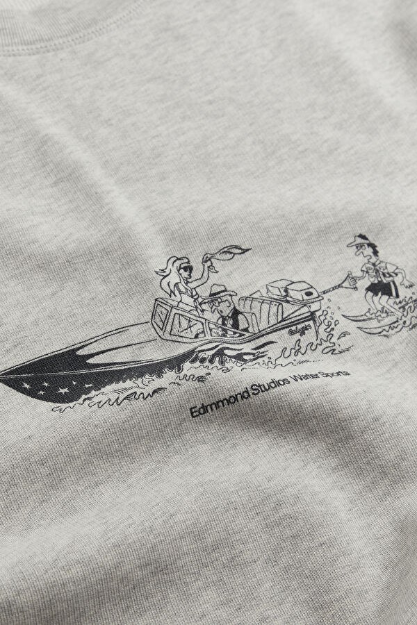 Açık Gri Relax Kalıp Bisiklet Yaka Erkek Sweatshirt 7