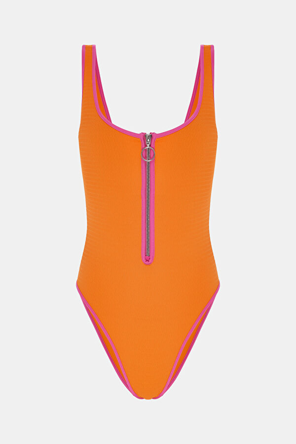 Orange Women's Swimsuit 4