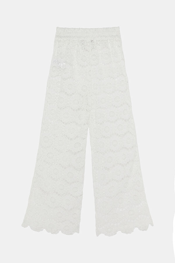 White Pipe Leg Pants 6