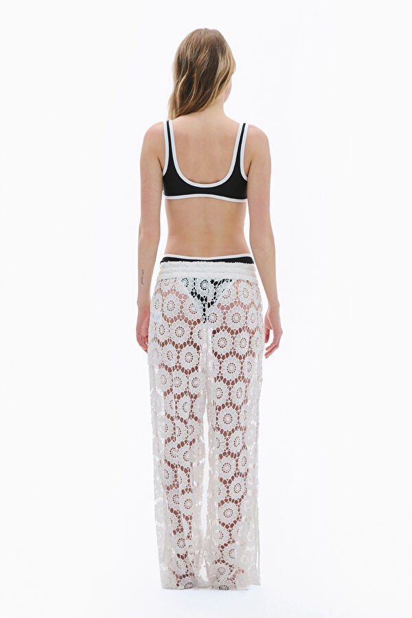 White Pipe Leg Pants 2