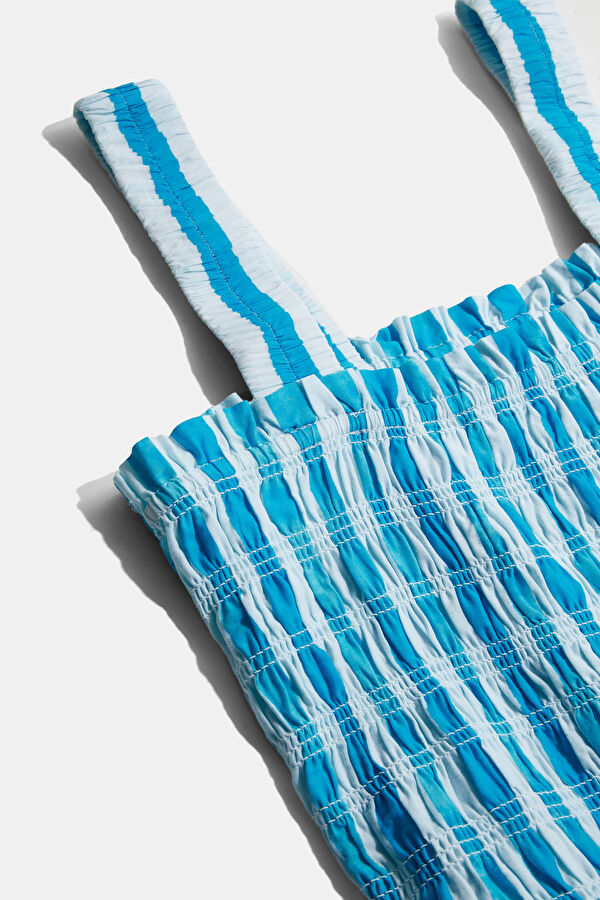 Blue Striped Maxi Women's Dress 6