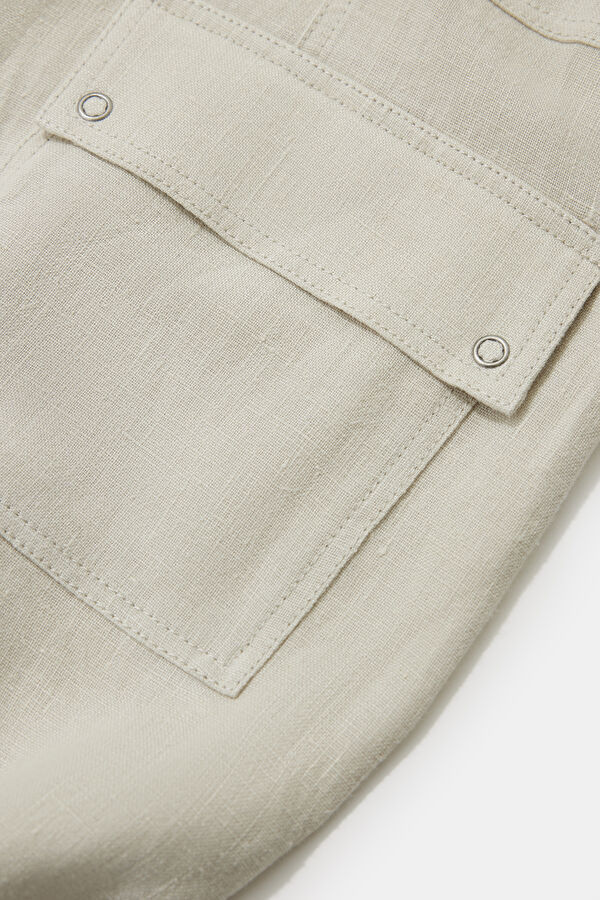 Mint Linen Straight Leg Women's Trousers 5