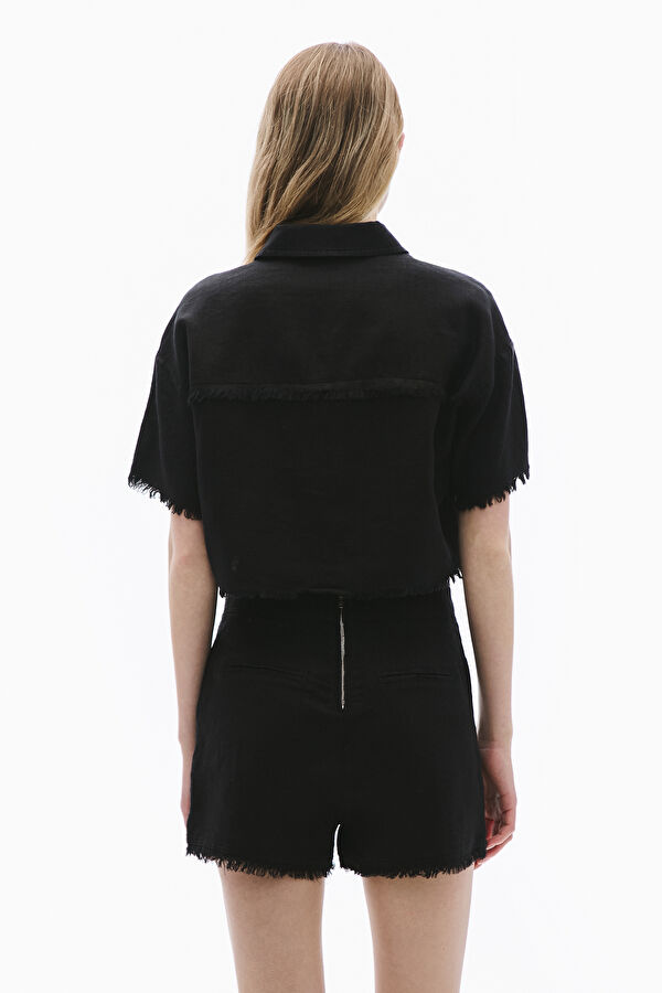 Black Linen Shirt 2