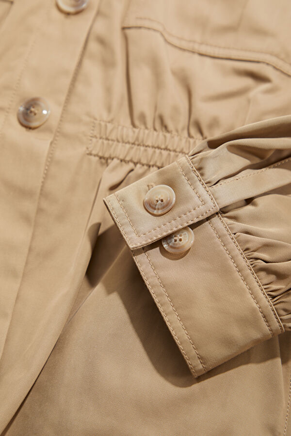 Beige Women's Raincoat 4