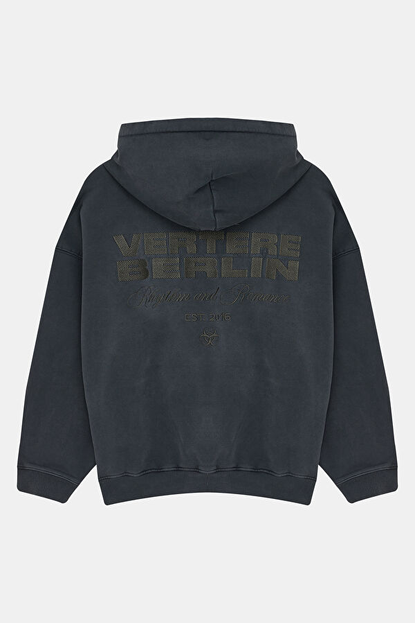 Black Relax Fit Hooded Men's Sweatshirt 2