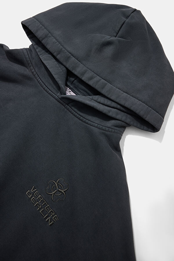 Black Relax Fit Hooded Men's Sweatshirt 3