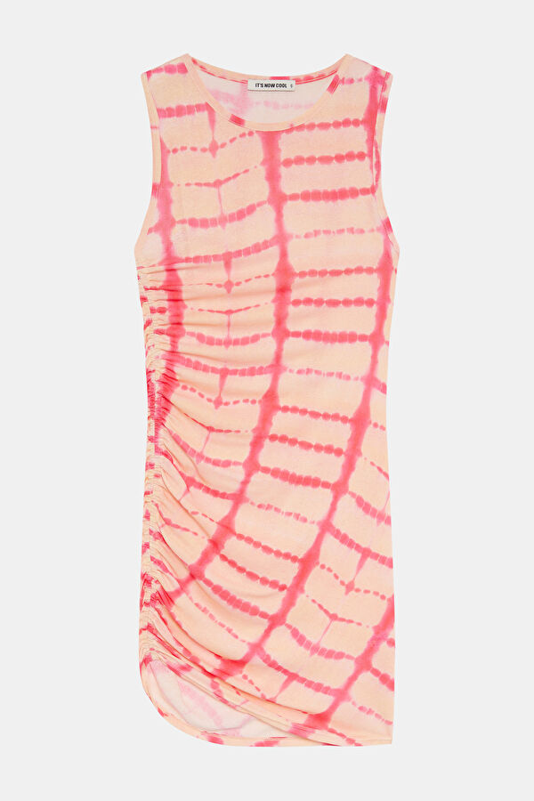 Orange Patterned Mini Dress 3