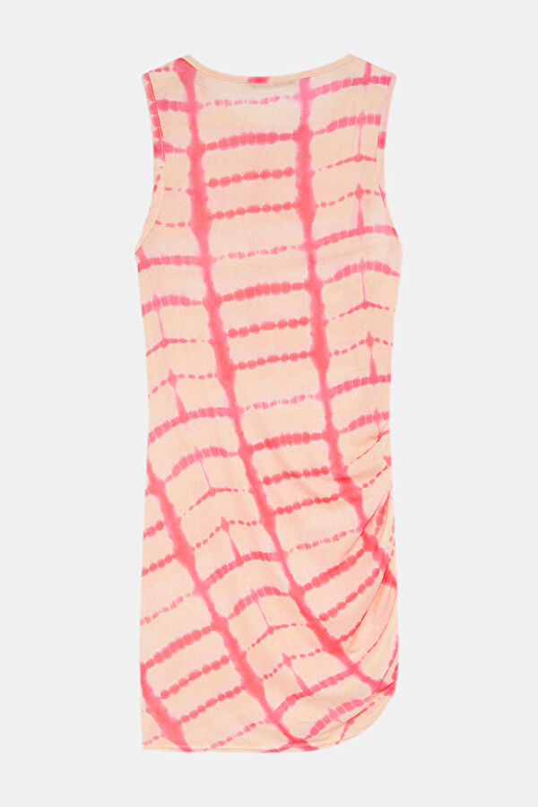 Orange Patterned Mini Dress 4