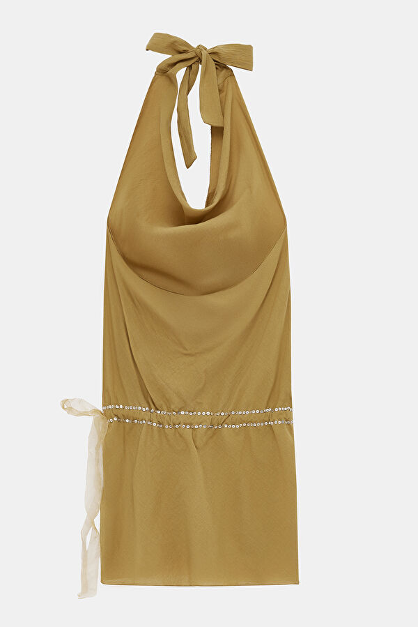 Bej Mini Kadın Elbise 2
