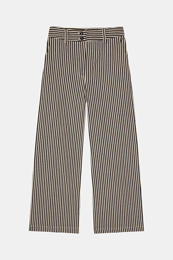 Brown Wide Leg Women's Pants