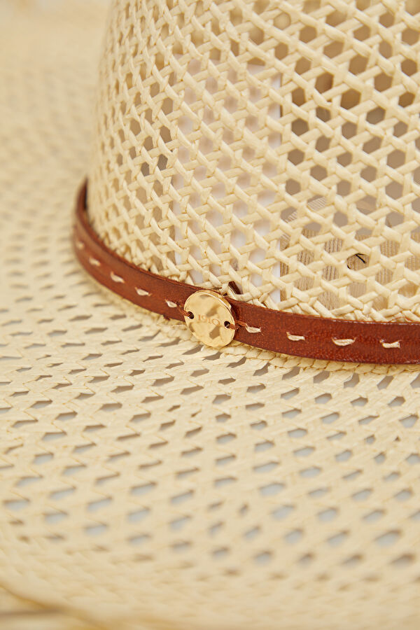 Bej Rafya Şapka 3