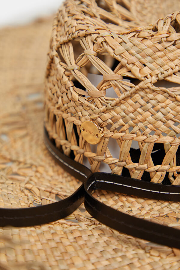 Beige Patterned Hat 3