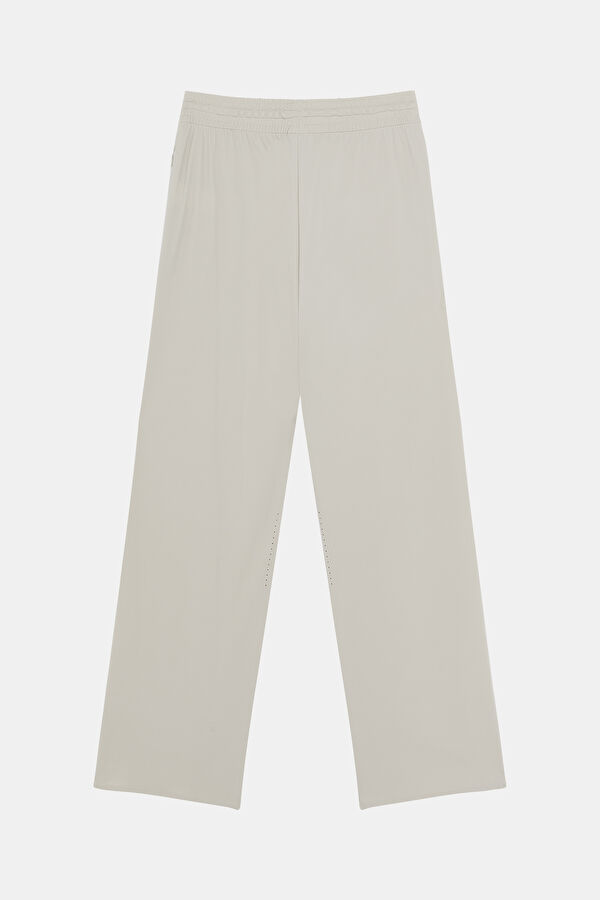 Slim Fit Beige Narrow Leg Women's Trousers 2
