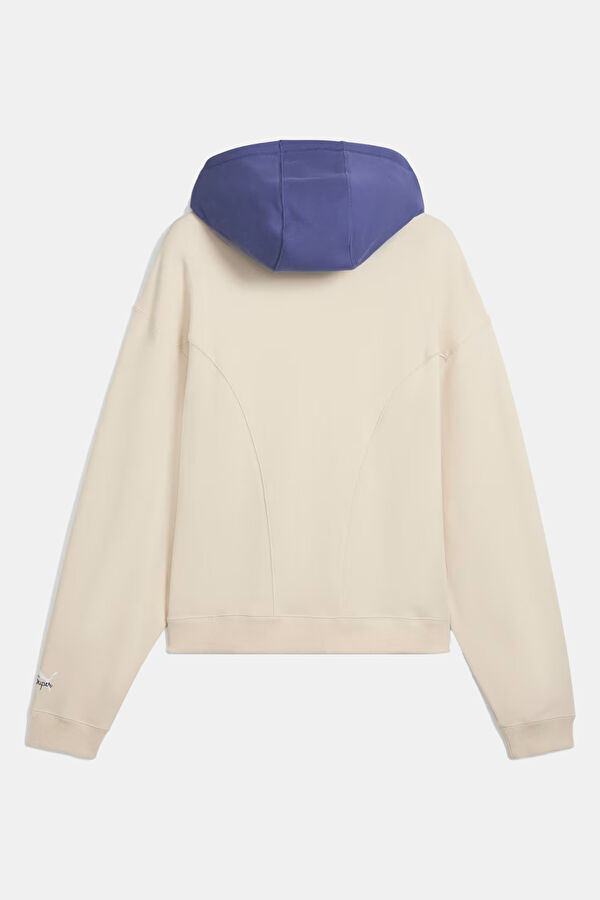 X Kidsuper Progressive Krem Kapuşonlu Kadın Sweatshirt 2
