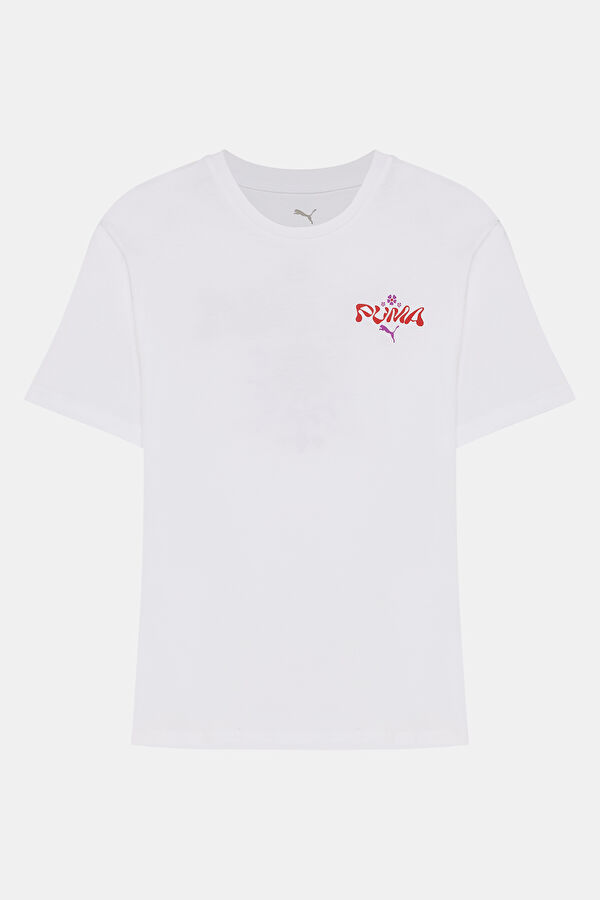 White O Neck Printed T-Shirt 3