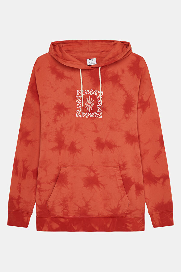 Kırmızı Kapuşonlu Kadın Sweatshirt