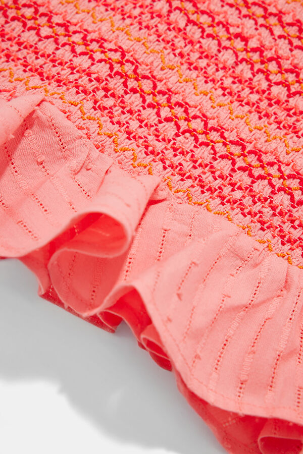 Pink Striped Patterned Mini Dress 6