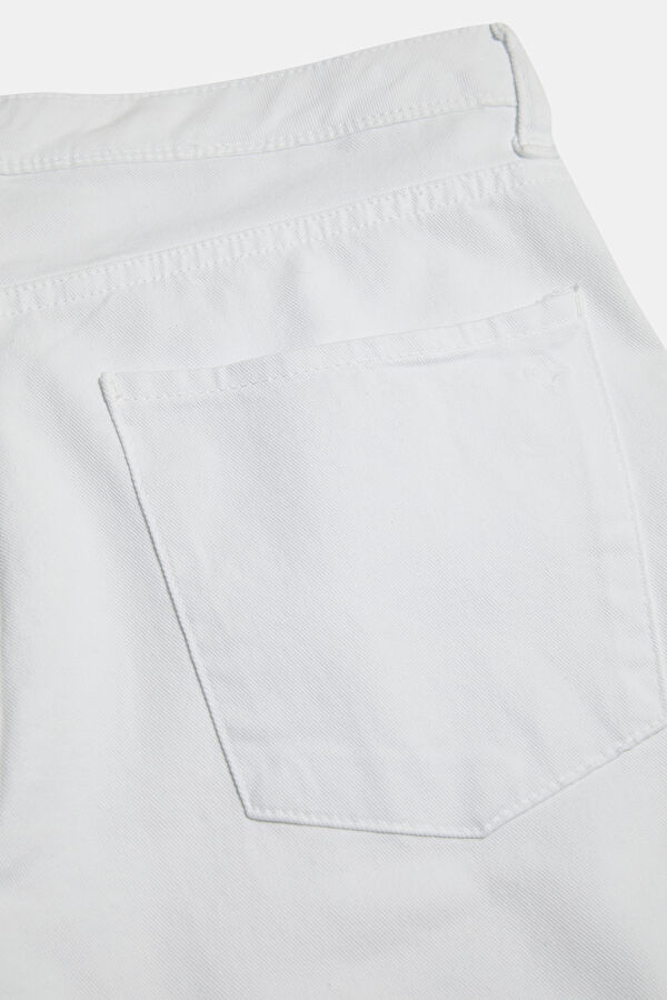 White Straight Leg Women's Trousers 4