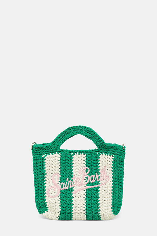 Crochet Mini Green Patterned Bag