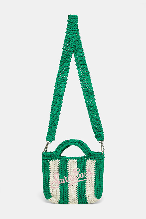 Crochet Mini Green Patterned Bag 2