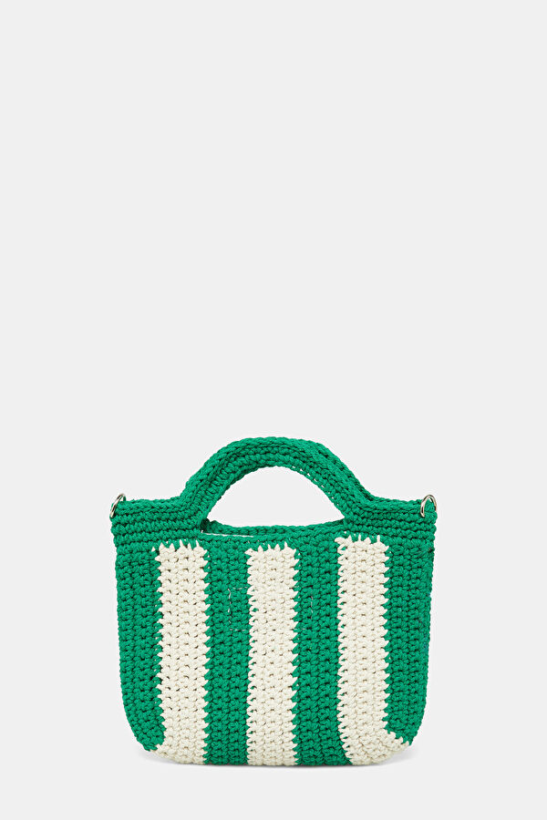 Crochet Mini Green Patterned Bag 3