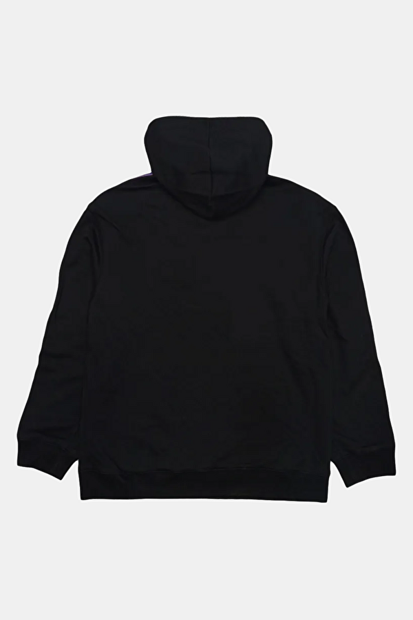 Siyah Relax Kalıp Kapuşonlu Erkek Sweatshirt 4