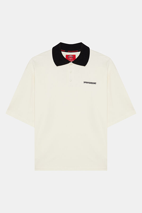Relax Kalıp Krem Polo Yaka Erkek T-Shirt
