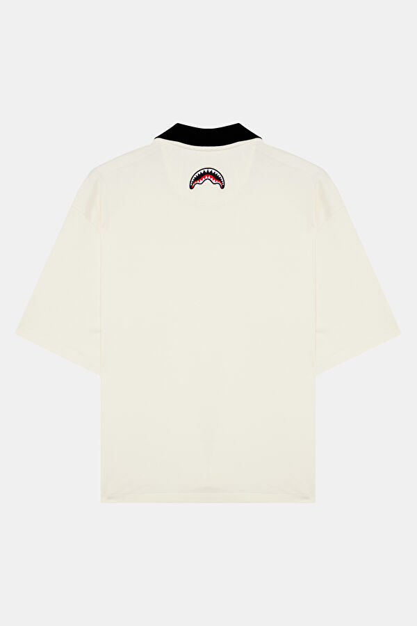 Relax Kalıp Krem Polo Yaka Erkek T-Shirt 2