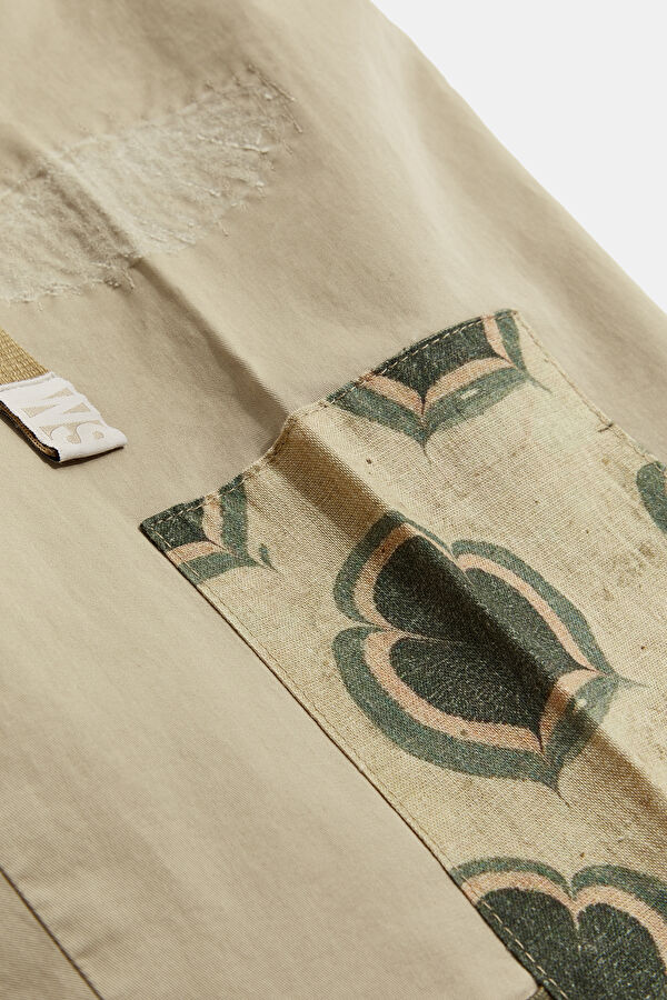 Beige Slim Fit Men's Trousers 4