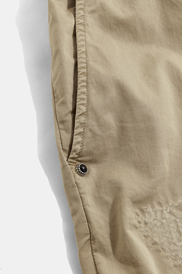 Beige Slim Fit Men's Trousers 5