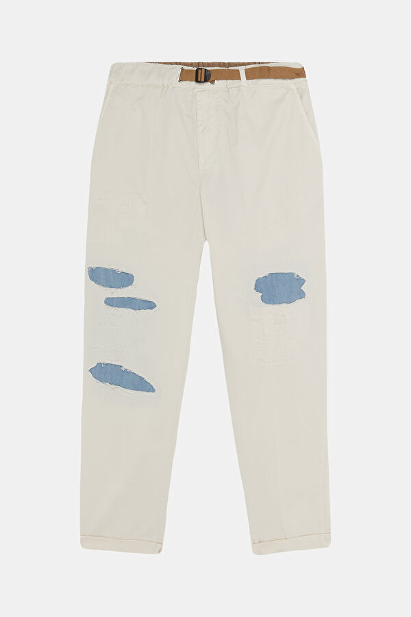 Krem Dar Paça Erkek Pantolon