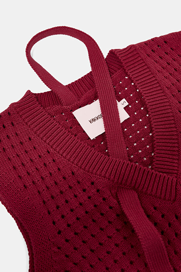 Colorful Pinpoint Knit Women's Sweater 3