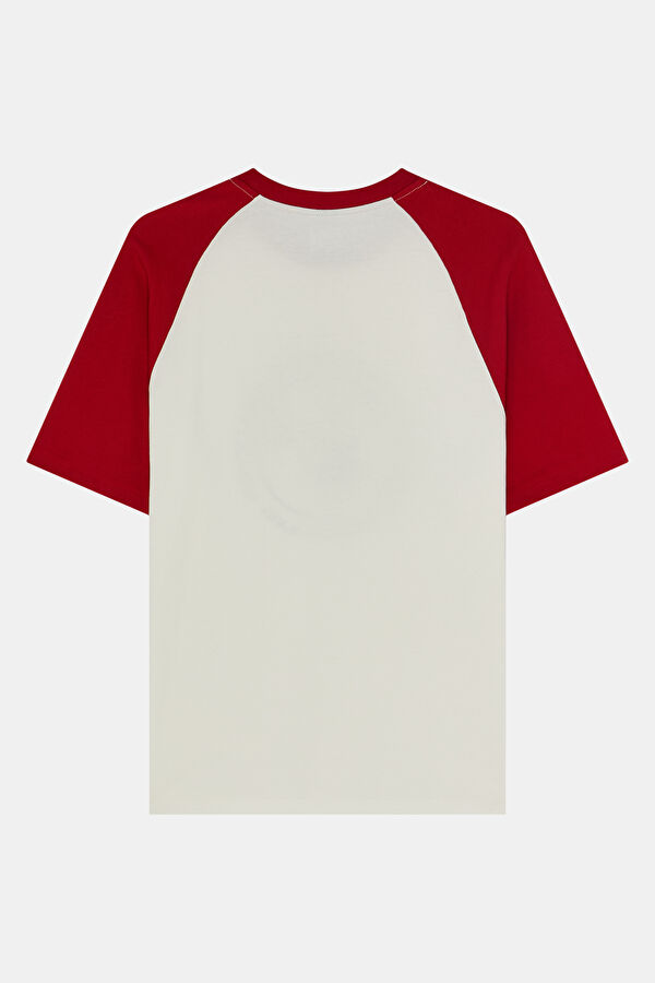 Relax Kalıp Krem O Yaka Baskılı Erkek T-Shirt 4