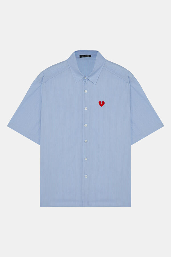Relax Pattern Blue Shirt