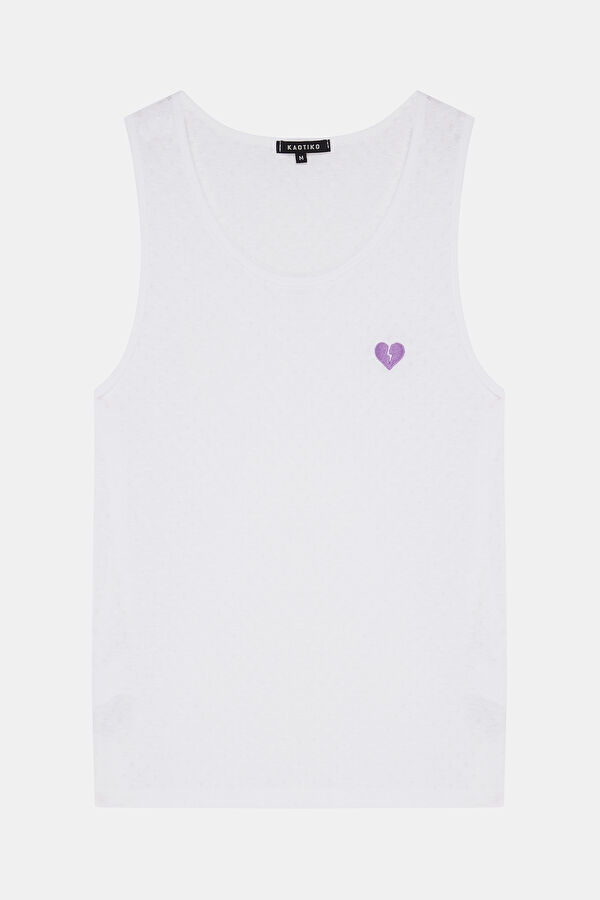Beyaz Tank Erkek T-Shirt